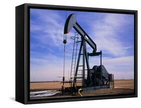 A Jack Pump Used for Oil Extraction-David Parker-Framed Stretched Canvas
