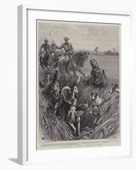 A Jackal Hunt in India, a Strange Sportsman-John Charlton-Framed Giclee Print