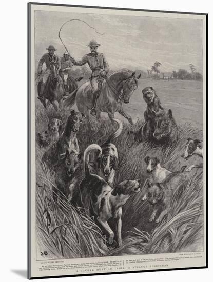 A Jackal Hunt in India, a Strange Sportsman-John Charlton-Mounted Giclee Print