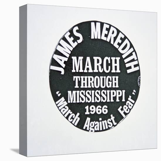 A James Meredith Button from the 'March Against Fear' through Mississippi in 1966-null-Stretched Canvas