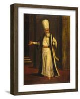 A Janissary Aga, 1737-Jean-Baptiste Vanmour-Framed Giclee Print