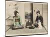 A Japanese Lady and Her Maidservant-null-Mounted Photographic Print
