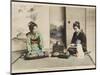 A Japanese Lady and Her Maidservant-null-Mounted Photographic Print