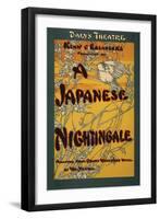 A Japanese Nightingale Theatrical Play Poster-Lantern Press-Framed Art Print