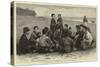 A Japanese Picnic on the Seashore-null-Stretched Canvas