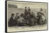 A Japanese Picnic on the Seashore-null-Framed Stretched Canvas