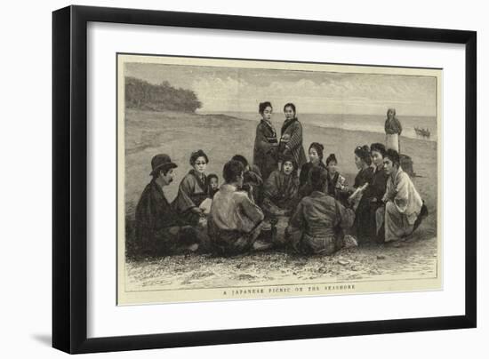 A Japanese Picnic on the Seashore-null-Framed Giclee Print