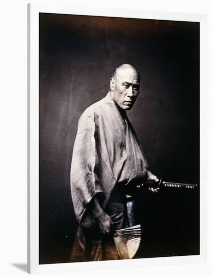 A Japanese Samurai, C.1864-1866-Felice Beato-Framed Giclee Print