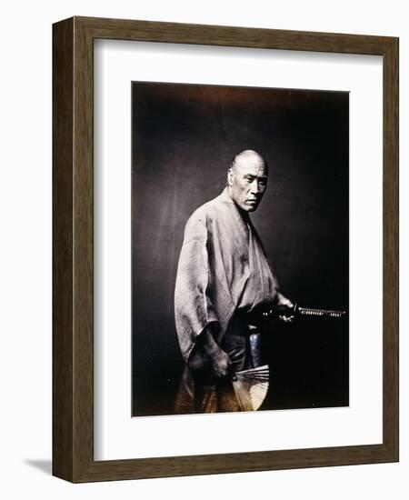 A Japanese Samurai, C.1864-1866-Felice Beato-Framed Giclee Print
