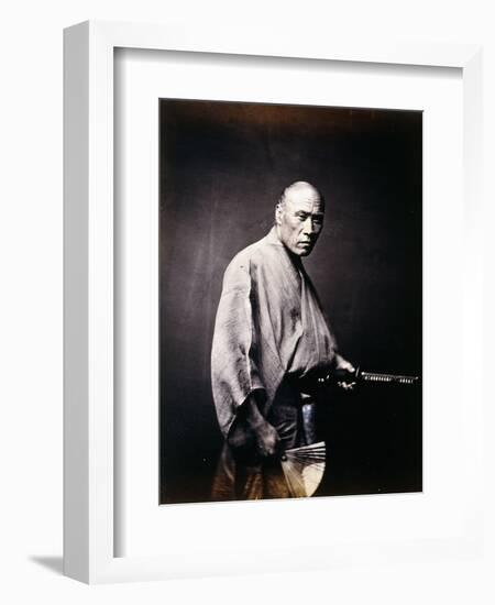 A Japanese Samurai, C.1864-1866-Felice Beato-Framed Giclee Print