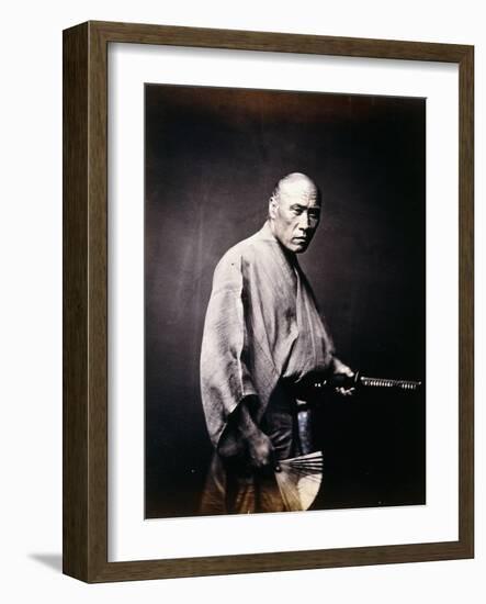 A Japanese Samurai, C.1864-1866-Felice Beato-Framed Premium Giclee Print
