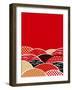 A Japanese Style Background of Japan-ririe-Framed Art Print