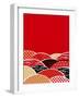 A Japanese Style Background of Japan-ririe-Framed Art Print