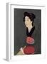 A Japanese Waitress with a Tray, 1920-Hashiguchi Goyo-Framed Premium Giclee Print
