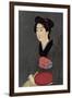 A Japanese Waitress with a Tray, 1920-Hashiguchi Goyo-Framed Giclee Print