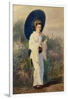 A Japanese Woman, 1878 watercolor on paper-Charles Wirgman-Framed Giclee Print