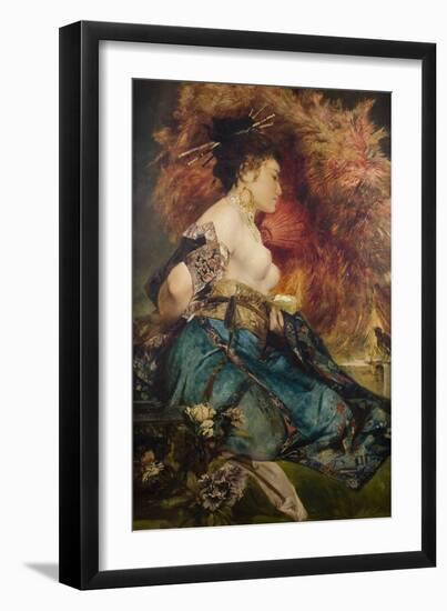 A Japanese Woman, C. 1870-Hans Makart-Framed Giclee Print