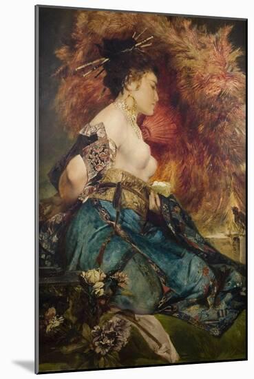 A Japanese Woman, C. 1870-Hans Makart-Mounted Giclee Print