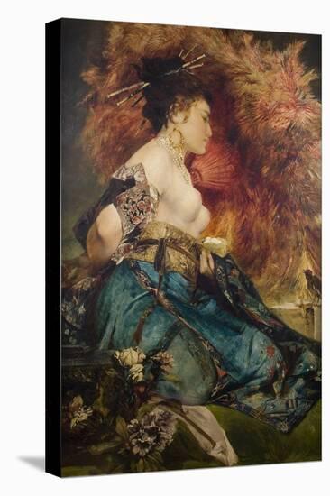 A Japanese Woman, C. 1870-Hans Makart-Stretched Canvas