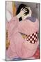 A Japanese Woman Dressing Her Hair, 1920S-Hashiguchi Goyo-Mounted Premium Giclee Print