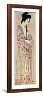 A Japanese Woman Wearing a Nagajuban, 1920-Hashiguchi Goyo-Framed Premium Giclee Print