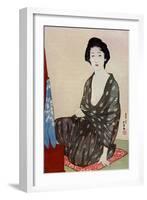 A Japanese woman wearing summer clothes, 1920 (1930).Artist: Hashiguchi Goyo-Hashiguchi Goyo-Framed Giclee Print