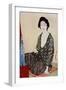 A Japanese woman wearing summer clothes, 1920 (1930).Artist: Hashiguchi Goyo-Hashiguchi Goyo-Framed Giclee Print