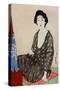 A Japanese woman wearing summer clothes, 1920 (1930).Artist: Hashiguchi Goyo-Hashiguchi Goyo-Stretched Canvas