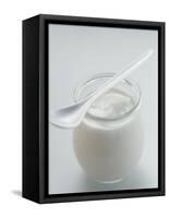 A Jar of Natural Yoghurt with Spoon-Eising Studio - Food Photo and Video-Framed Stretched Canvas