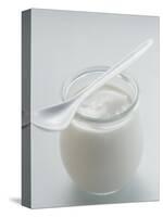 A Jar of Natural Yoghurt with Spoon-Eising Studio - Food Photo and Video-Stretched Canvas