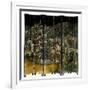 A Jean Dunand Six-Fold Lacquer Screen, Depicting a View of the Village Uzerches-Jean Dunand-Framed Giclee Print