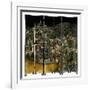 A Jean Dunand Six-Fold Lacquer Screen, Depicting a View of the Village Uzerches-Jean Dunand-Framed Giclee Print