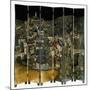 A Jean Dunand Six-Fold Lacquer Screen, Depicting a View of the Village Uzerches-Jean Dunand-Mounted Giclee Print