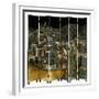 A Jean Dunand Six-Fold Lacquer Screen, Depicting a View of the Village Uzerches-Jean Dunand-Framed Giclee Print