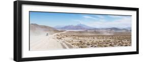 A Jeep on a Road Near the Salar De Uyuni-Alex Saberi-Framed Photographic Print