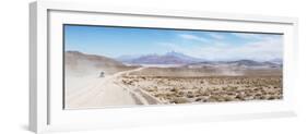 A Jeep on a Road Near the Salar De Uyuni-Alex Saberi-Framed Photographic Print