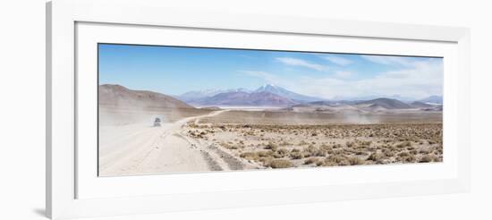 A Jeep on a Road Near the Salar De Uyuni-Alex Saberi-Framed Photographic Print