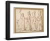 A Jesuit Procession, Caricatured with a Crucifer, and Five Others Following; an Additional Man's…-Pier Leone Ghezzi-Framed Giclee Print