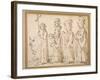 A Jesuit Procession, Caricatured with a Crucifer, and Five Others Following; an Additional Man's…-Pier Leone Ghezzi-Framed Giclee Print