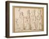 A Jesuit Procession, Caricatured with a Crucifer, and Five Others Following; an Additional Man's…-Pier Leone Ghezzi-Framed Giclee Print