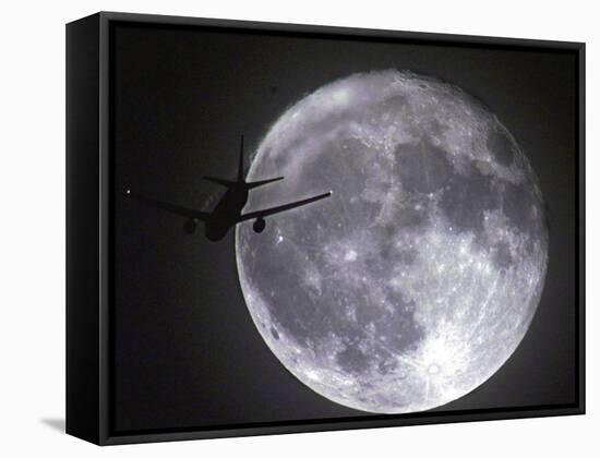 A Jet Aeroplane That Has Just Taken off from London's Heathrow Airport-null-Framed Stretched Canvas