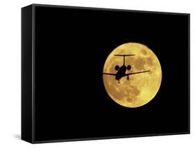 A Jet on Approach to Fort Lauderdale International Airport-null-Framed Stretched Canvas