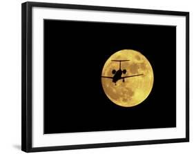 A Jet on Approach to Fort Lauderdale International Airport-null-Framed Photographic Print