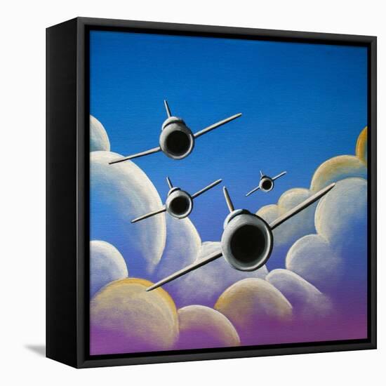 A Jet Quartet-Cindy Thornton-Framed Stretched Canvas