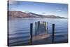 A Jetty at the Edge of Derwent Water in the Lake District National Park-Julian Elliott-Stretched Canvas