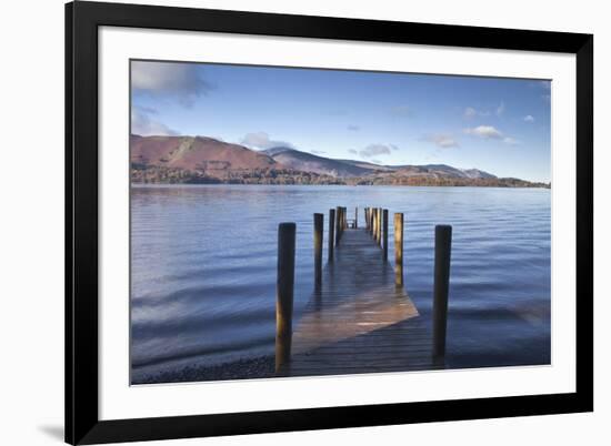 A Jetty at the Edge of Derwent Water in the Lake District National Park-Julian Elliott-Framed Photographic Print