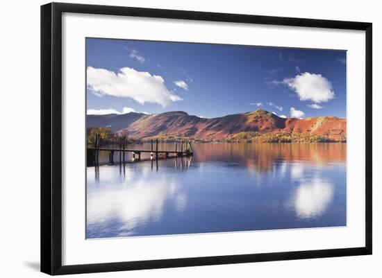 A Jetty at the Edge of Derwent Water in the Lake District National Park-Julian Elliott-Framed Photographic Print