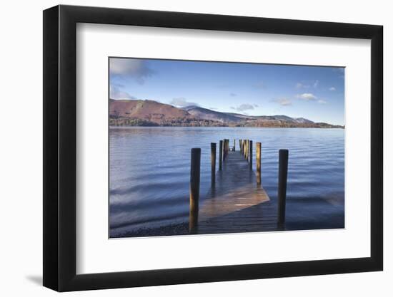 A Jetty at the Edge of Derwent Water in the Lake District National Park-Julian Elliott-Framed Photographic Print