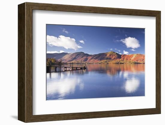 A Jetty at the Edge of Derwent Water in the Lake District National Park-Julian Elliott-Framed Photographic Print