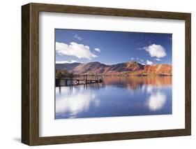 A Jetty at the Edge of Derwent Water in the Lake District National Park-Julian Elliott-Framed Photographic Print